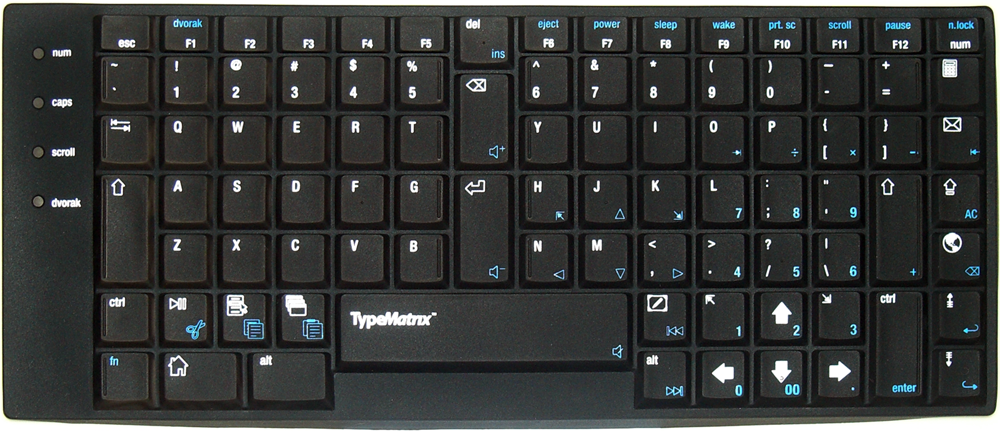 dvorak typing